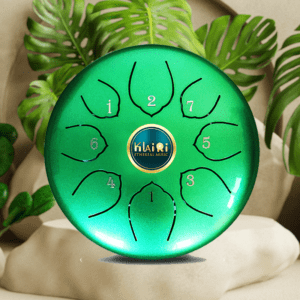 mini green ethereal steel tongue drum