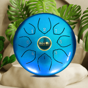 mini blue ethereal steel tongue drum